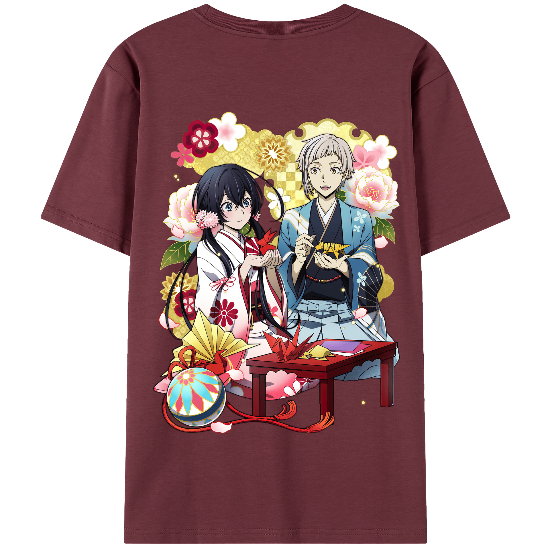 （画像用） 文豪ストレイドッグス Bungo Stray Dogs 綿100％半袖Tシャツ（背面プリント）